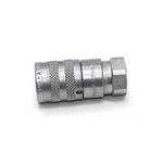 FLAT FACED FEMALE COUPLER, 1/4" BODY, 9/16" UNF/ORB THREAD P/N 7246786